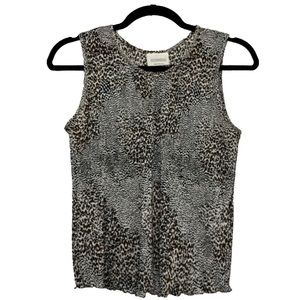 CANDA for C&A leopard print silky tank size S